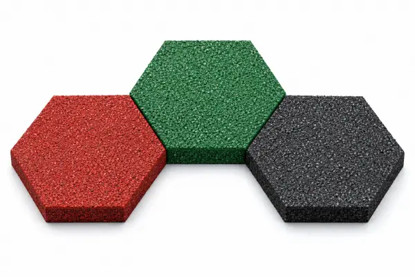 HRALT-25 Altıgen Standart Yüzey Kauçuk Karo 425x425 mm - 25 mm - m²