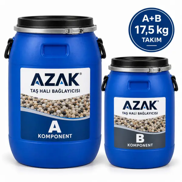 AZAK Taş Halı Bağlayıcısı - A+B 17,5 kg Takım