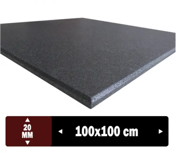 AZAK PRO Sıcak Pres Kauçuk Spor Zemin 100x100x2 cm [Gri] - m²