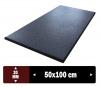AZAK ZERO Sıcak Pres Kauçuk Spor Zemin 50x100x2cm [Siyah] - m²