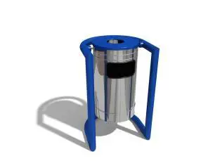AZAK ÇK-05-B Kafes Ayaklı Metal Çöp Kutusu - Model B - adet