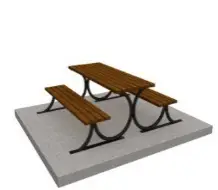 PİK-14 150 Cm - Metal - Emprenyeli Çam Ahşap