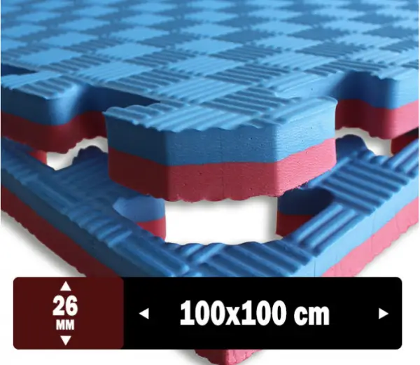 AZAK Tatami EVA 2,6 cm - Mavi-Kırmızı - 10 Adetlik Paket