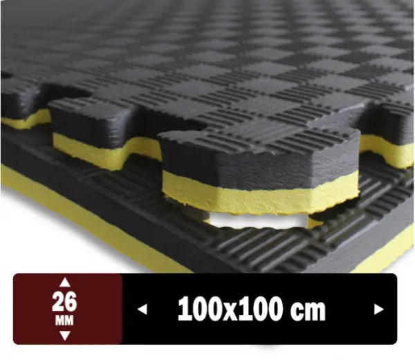 AZAK Tatami EVA 2,6 cm - Sarı-Siyah - 10 Adetlik Paket