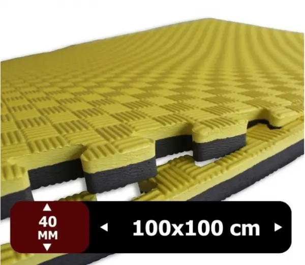 AZAK Zemin Koruma Matı Tatami EVA 4cm Sarı-Siyah - m²